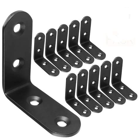 white metal corner brackets|black outside corner brackets.